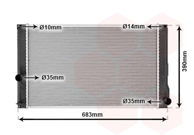 VAN WEZEL Radiaator,mootorijahutus 53002608